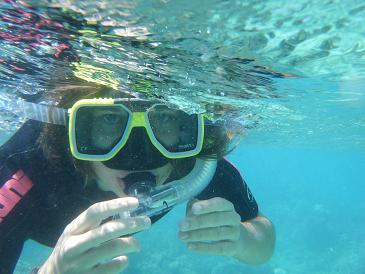 Vicky in the great barrier reef
