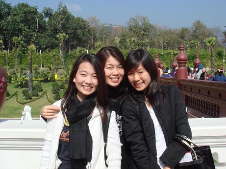 Gink, Nink and Nina at the flower show