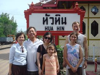 At the train station in Hua Hin Thialand