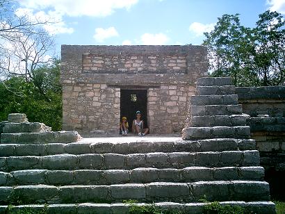 Vick & Liz in temple