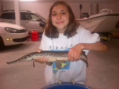First fish caught from the new dock