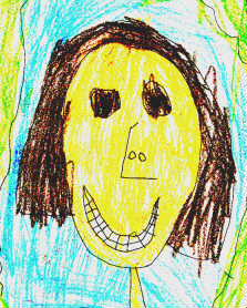 Vicky's self portrait (Is she a Picaso or what???)