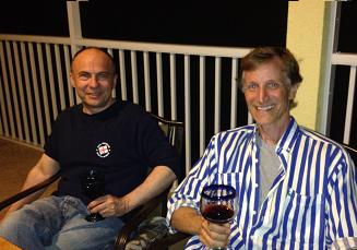 Pascal, Tom on the back porch